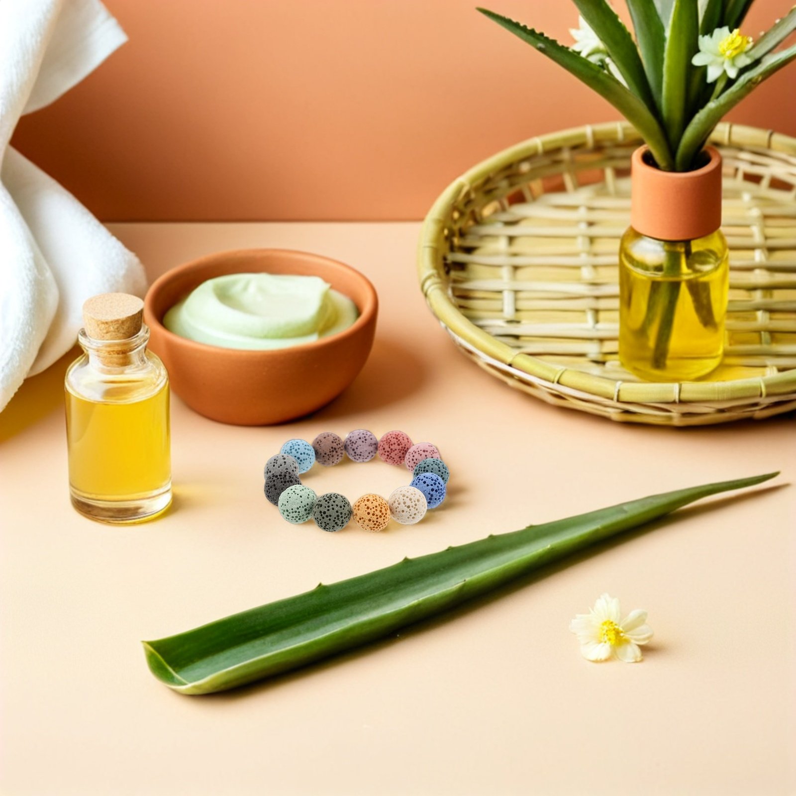 Aromatherapy Diffuser - หินกระจายกลิ่นจากหินภูเขาไฟ 26 ชิ้น – หินหอมธรรมชาติที่มีรูพรุน สำหรับเครื่องกระจายกลิ่นน้ำมันหอมระเหย