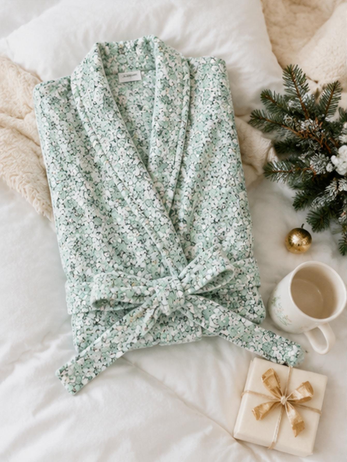 เสื้อคลุมอาบน้ำผ้าคอรัลฟลีซสำห - Bathrobe บทวิจารณ์และราคา