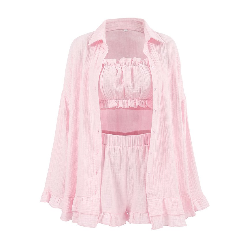 ชุดสามชิ้นทรงหลวม แขนยาว พร้อม - Bathrobe บทวิจารณ์และราคา